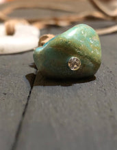 Load image into Gallery viewer, Quartz Heart and Turquoise Wrap Necklace
