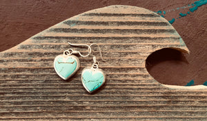 Turquoise Heart Earrings